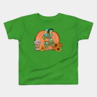 Fall Vibes Pumpkin Season Kids T-Shirt